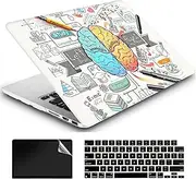 AMCJJ Compatible with MacBook Pro 13 Inch Case 2022 2021 2020 M2 A2338 M1/A2289/A2251 with Touch Bar & Touch ID, Plastic Hard Shell Case & Keyboard Cover & Screen Protector - Left Right Brain
