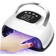 UV Nail Lamp, Nail Dryer 220W Light for Nails with 4 Timers LED Lamp Gel Black