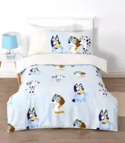 Bluey Family Double bed Quilt Cover duvet Reversable Cotton Cover Set Pillowcase