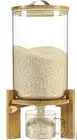 Rice Dispenser Airtight Glass Grain Storage Container Dry Food 7.5L w/ Cup