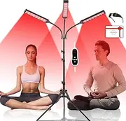 beautiebeam Red Light Therapy Lamp for Body Treatment with Adjustable Height Stand, 660nm, 850,940nm - Alleviate Muscle Soreness, 3head B