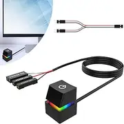 Desktop Computers PC Power Button: YOYIAG Computer Desktop Switch, External Computer Power Switch 2 m with LED Light, Ideal Replacement of PC Box Switch