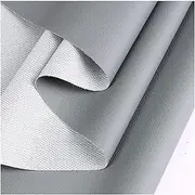 bandezid Leather Leatherette Vinyl Fabric Faux Leather Upholstery Material PU Fabric Leather Fixed Width 5.2'(1.60m) by The metre-Gray 1.6x4m