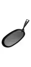 Cast Iron Griddle Oval Shape Steak Plate for Home Or Restauran 10.6 X 6.89in
