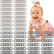 JOYOYO 360 Pcs Baby Hair Ties Elastic Hair Ties for Toddler Girls Small Size Hair Bobbles 2 cm, Brown Color Hair Bands Hair Accessories for Baby Girls