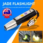365/395nm White Yellow UV Light LED Flashlight Torch Jade Gem Amber Inspection