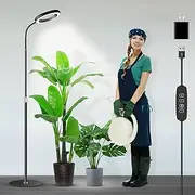 Plant Grow Light, Full Spectrum LED Floor Grow Light for Indoor Plants | Height Adjustable 67 Inch (170cm) | Automatic Timer | 5V Low Safe Voltage | Ideal for Large Plants