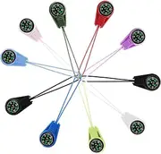 TIESOME 10 PCS Mini Compass for Kids Compass Keychain, Button Compass Bulk Kit Hiking Backpacking and Camping Accessory Portable Ultralight Accurate Compass Keyring for Navigation and Orientation