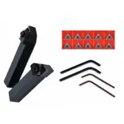 Boring Bar Turning Tool Holder + 10pcs TNMG160408-HS LF6018 Carbide Inserts Set