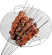 Grill Rack,Multifunction Round Grill Net - Stainless Steel Wire Multi-purpose Grilling Tool for Barbecue Backyards Picnic BBQ Camping Outdoor Activities
