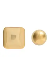Jacquemus Les Rond Carré Stud Earrings - Gold ONE SIZE