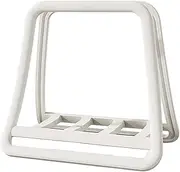Vertical Laptop Stand Notebook Dock Stable Laptop Stand Holder Unil Non Slip Desktop Holder Storage Rack for Office Desk, White