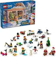 [LEGO] City Advent Calendar 2024 60436 Countdown to Christmas Toy for Ages 5 and Up, 24 Surprises for Kids, Fun Characters with Festive Sweaters, Santa and Mrs. Claus Minifigures
