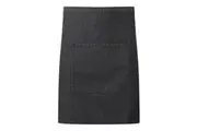 Premier Pocket Short Apron (Black Denim) (One Size)