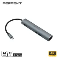 在飛比找PChome24h購物優惠-PERFEKT USB 3.2 Gen2 USB-C 6口 