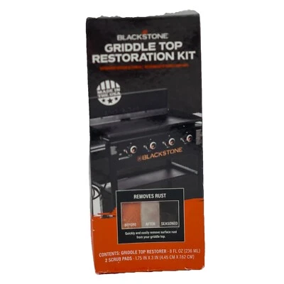 Blackstone 8 oz. Griddle Top Restoration Kit with Applicator Pads, Revives Rusty