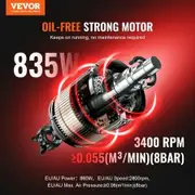 Air Compressor Compact Portable Oil Free Compressor 8L 8bar