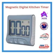 Magnetic LCD Digital Kitchen Timer Count Down Egg Cooking Alarm + Clock AU Stock