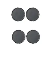 4 x FLAN PANS Mini 12cm Pies Tarts Cookware Baking Tins FLAN Pans x 4