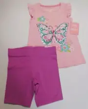 TOP/SHIRT & SHORTS--CYNTHIA ROWLEY--Girl 2 Pc Flutter Sleeve--NEW XS/4--NEW