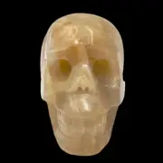 Golden Healer Quartz Skull Healing Crystal Carving 1122g