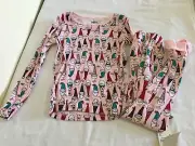 New Oshkosh Girls Elf Christmas Pajama 2pc Set Pink 6,10