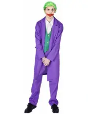 [Boutique Retailer Costumes] Halloween Creepy Evil Jester Clown Costume in Purple