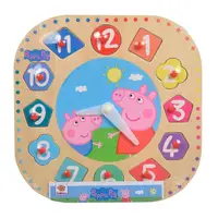 在飛比找momo購物網優惠-【Peppa Pig 粉紅豬】粉紅豬小妹 - 木製學習鐘(佩