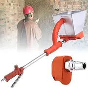 Pneumatic Cement Mortar Spray Gun, 4 Hole Stucco Sprayer Concrete Spray Hopper with Large Capacity Alloy Tank, 0.4-0.8Mpa Cement Mortar Plaster Application, 18mm Aperture