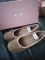 Miu Miu Corduroy Ballet Shoes 37/Size 7