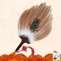 在飛比找ETMall東森購物網優惠-羽毛扇諸葛亮的羽毛扇中國風傳統手工藝鵝毛扇孔明扇復古八卦扇子