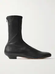 [KHAITE] KHAITE - Leather Ankle Boots - Black - IT38 IT 38 Black