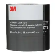 3M All Purpose Duct Tape DT8, Silver, 48 mm x 54.8 m, 8 mil