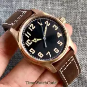 Solid Bronze CUSN8 20ATM Automatic Mens Watch NH35A 39mm Sapphire Crystal Black