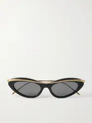 [Loewe] Loewe - Cat-eye Gold-tone And Acetate Sunglasses - One size One size Gold