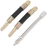 X AUTOHAUX 1Set 180 Degree Copper Tire Valve Extension with Flexible Plastic 100mm Tire Valve Stem Extension for Car Motorcycle RV Truck Bike