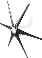 6 Blade Wind Generator, 800W Beautiful Appearance Wind Turbines Set, for -4080℃ Cabins (12V)