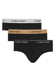 Calvin Klein Logo Stretch-jersey Briefs - set of Three - Black - L L