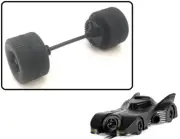 Scalextric C4492/02 Rear Wheels Tyres Axle For 1989 Remake Batman Batmobile