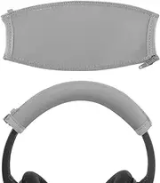 Geekria Flex Fabric Headband Cover Compatible with Bose QuietComfort QC 15, QC2 Headphones, Head Top Cushion Pad Protector, Sweat Cover, Replacement Repair Part, Easy DIY Installation (Gray)