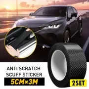 2set Carbon Fiber Protector Sticker Car Strip Door Anti Sill Scratch Tape Waterp (for: Fiat)