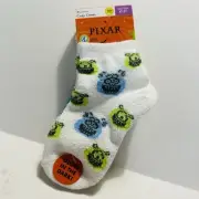 Toddler Monsters Inc Socks 4T 5T - Mike & Sully- Glow In The Dark 3 Pairs