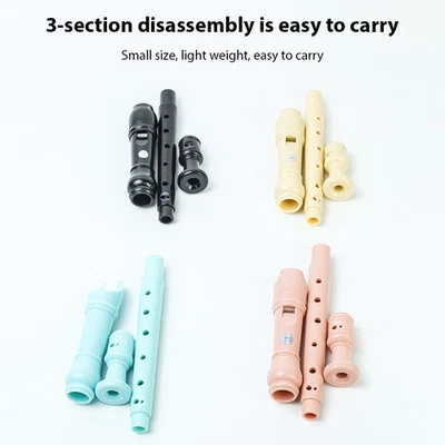 8-Hole Soprano Recorder Instrument High Pitched C-Tone Flute Soprano WOGY