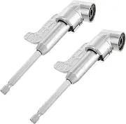 LIGHTAOTAO 2pcs Right Angle Drill Extension Tool Flexible Drill Bit Adapter for Car Maintenance Durable Angle Driver for Tight Spaces Electric Design for Enhanced Efficiency