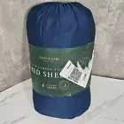 Cosy House Collection 100% Bamboo Royal Blue QUEEN Sheet Set Corner Straps