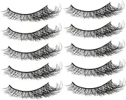 Healeved Thick False Lashes Natural Fluffy Look Fake Eyelashes Kit Makeup Supplies Faux Lashes Daily Use