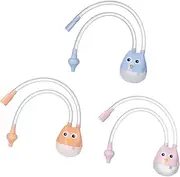 Yardwe 3Pcs Nasal Safe Nasal Mucus Sucker Lightweight Portable Nose Cleaner for Boy Girl Durable Silicone Material Transparent Tube for Easy Monitoring of Snot