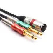 SiYear 15FT XLR 3 Pin to Double 6.35mm 1/4" TS Male Y Splitter Cable, Dual Mo...