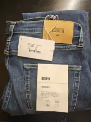 Edwin Jeans Mens 29x32 Jace Icon Blue Flex Denim Straight Fit NEW $158