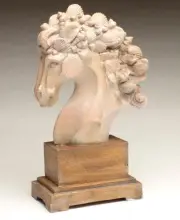 AA Importing Horse Head With Sea Shell Mane Statue